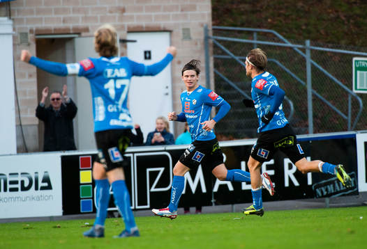Halmstads Jesper Marcus Antonsson jublar