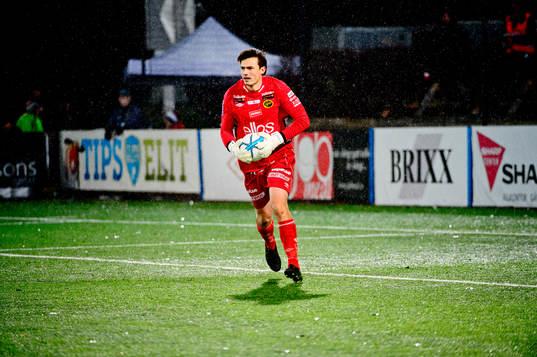 Elfsborgs målvakt Kevin Stuhr-Ellegaard i andra halvlek
