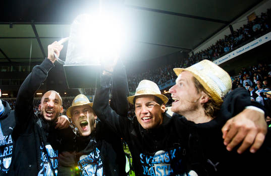 Malmö FFs Guillermo Molins, Magnus Eriksson, Miiko