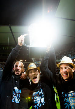 Malmö FFs Guillermo Molins, Magnus Eriksson, Miiko