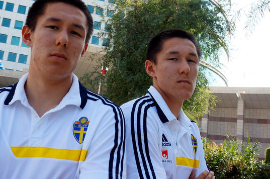 I denna handout-bild från Svenska Fotbollförbundet ses