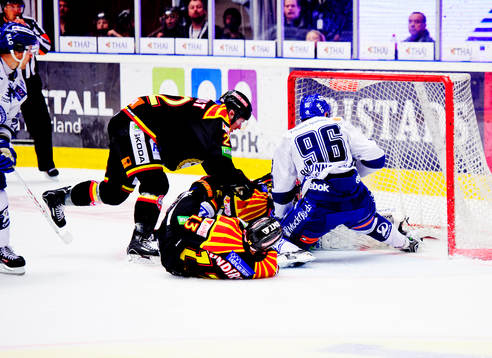 under en ishockeymatch mellan Brynäs och Leksand