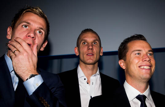 Malmös målvakt Johan Dahlin, målvakt Robin Olsen och