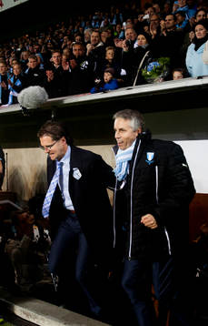 Malmös sportchef Per Ågren och tränare Rikard Norling