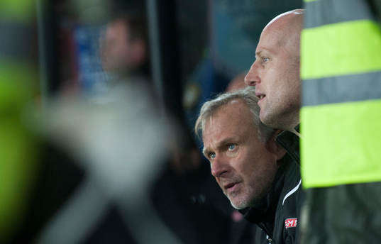 Östers tränare Andreas Thomsson och Jörgen Pettersson i