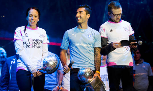 Malin Levenstad och Jiloan Hamad när Malmö FF och LDB