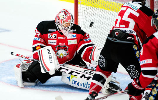 Malmö Redhawks målvakt Axel Brage