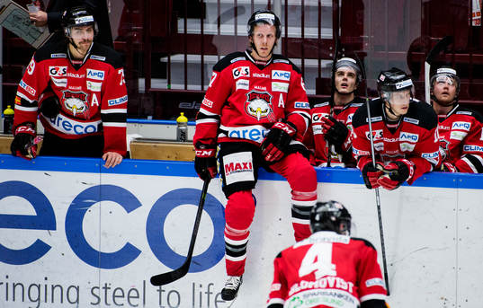 Malmö Redhawks Tobias Ericsson och Robin Alvarez deppar