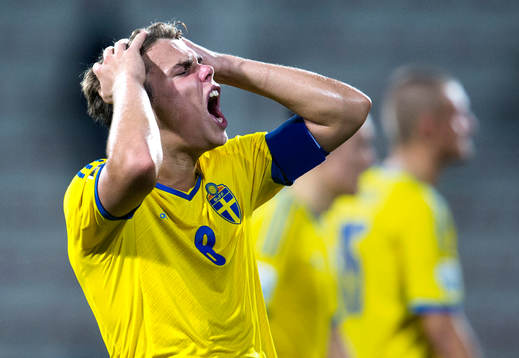 Sveriges Elias Andersson deppar