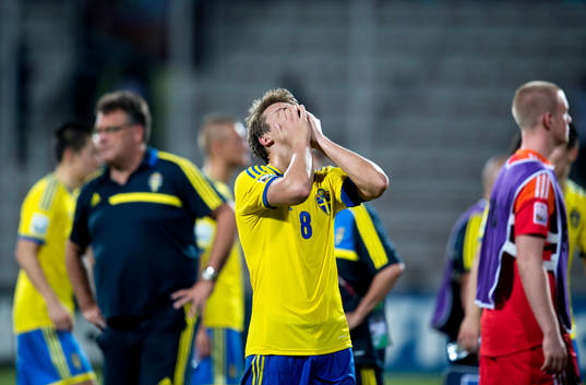 Sveriges Elias Andersson deppar
