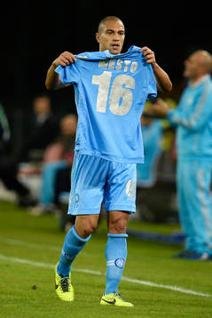 Esultanza Gol Gokhan Inler Napoli, goal celebration Napoli