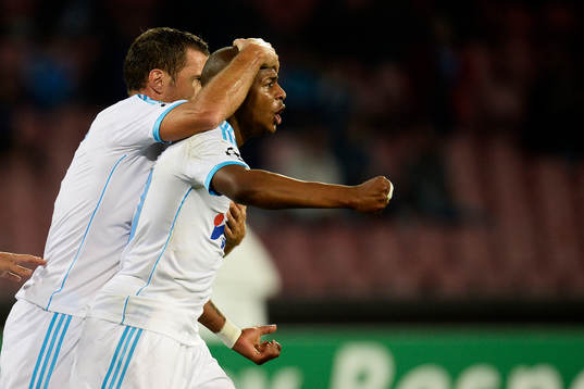 Gol Andre Ayew Marsiglia (R) Goal celebration Napoli