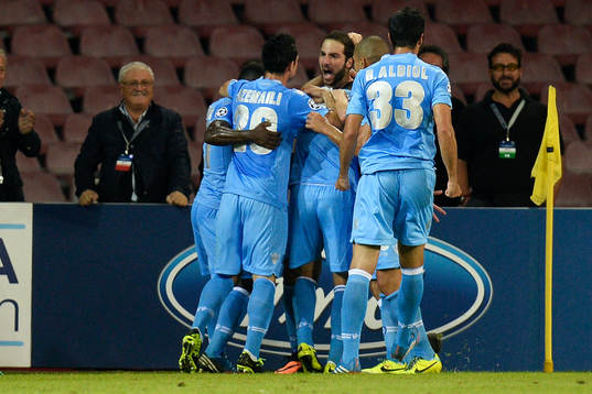 Esultanza dopo il gol di Gonzalo Higuain Napoli, Goal