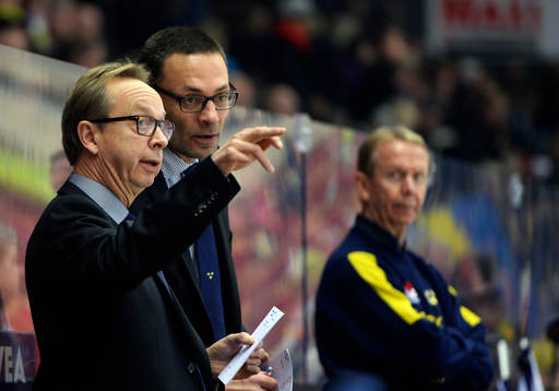 Sveriges förbundskapten Pär Mårts och assisterande