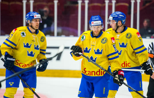 Sveriges Martin Thörnberg, Linus Klasen och Niclas