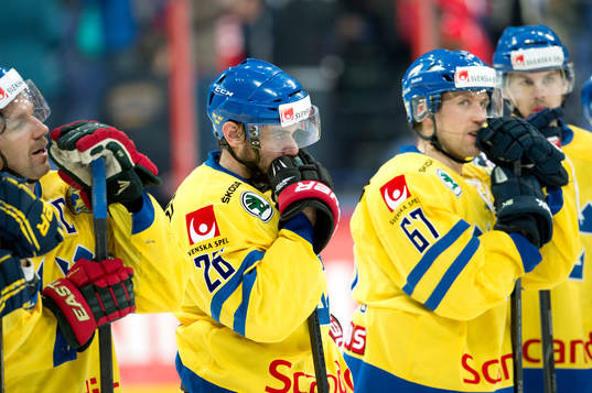Sveriges Joel Lundqvist, Niklas Olausson, Martin Thörnberg