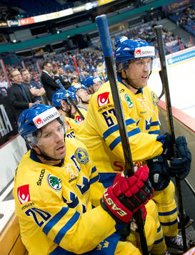Sveriges Joel Lundqvist  och Martin Thörnberg