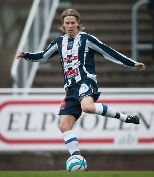 Kristianstads Andreas Johansson i matchen i Svenska Cupen
