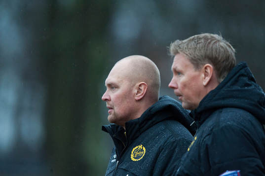 Elfsborgs tränare Klas Ingesson och Peter Wettergren i