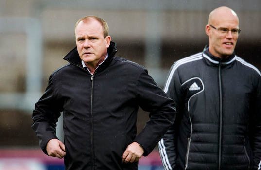 Sundsvalls tränare Roger Franzen och Joel Cedergran
