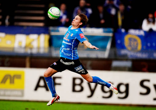 Fotbollsmatchen i  kvalet till Allsvenskan mellan Halmstad