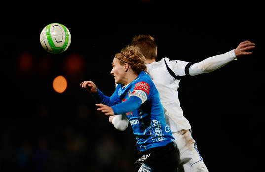 Fotbollsmatchen i  kvalet till Allsvenskan mellan Halmstad