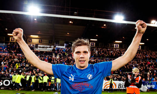 Halmstads Mikael Boman jublar