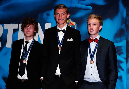 Tre av bronsmedaljörerna från U17 landslaget