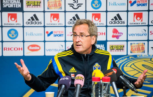 Presskonferens med Sverige förbundskapten Erik Hamrén
