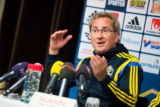 Presskonferens med Sverige förbundskapten Erik Hamrén
