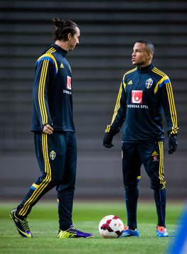 Zlatan Ibrahimovic och Martin Olsson