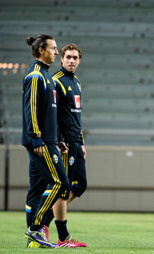 Zlatan Ibrahimovic och Johan Elmander