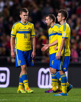 Sveriges Pontus Wernbloom, Anders Svensson och Alexander