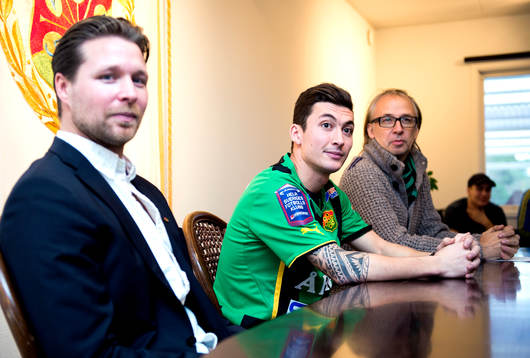 Gais sportchef Jonas Lundén (tv) och Ordförande Tomas