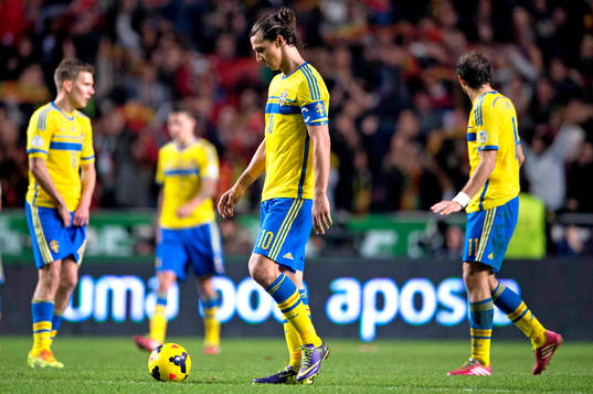 Sveriges Zlatan Ibrahimovic deppar