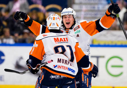 Växjös Cory Murphy och Dennis Rasmussen jublar