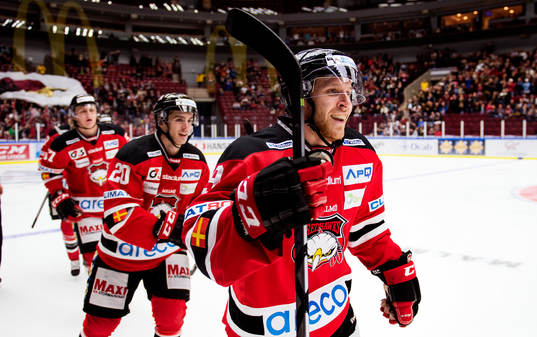 Malmö Redhawks Fredrik Storm jublar