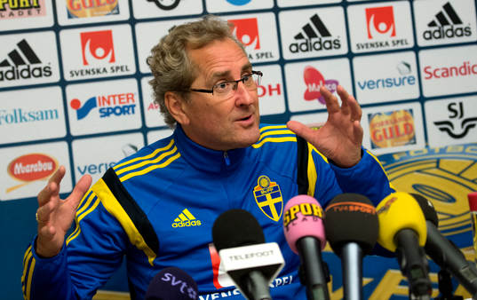 Bläddra bland fler bilder av Fotboll, Sverige, presskonferens
