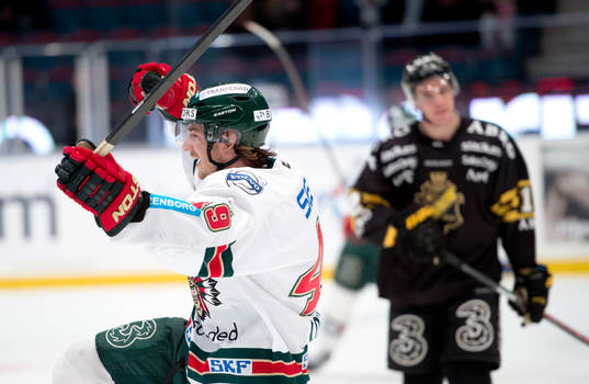 Frölundas Sebastian Collberg jublar