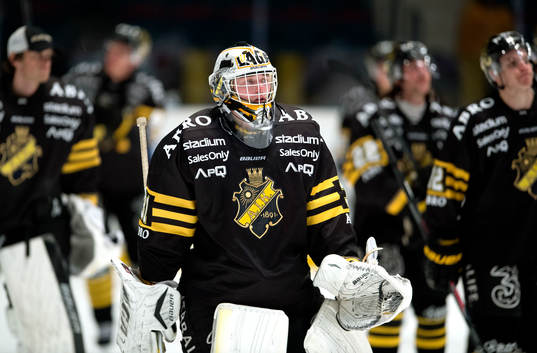 s målvakt Daniel Larsson deppar