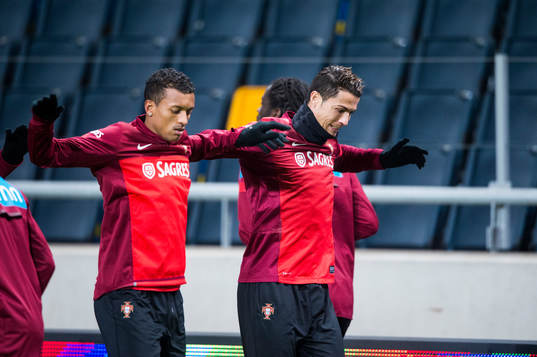 Nani och Cristiano Ronaldo