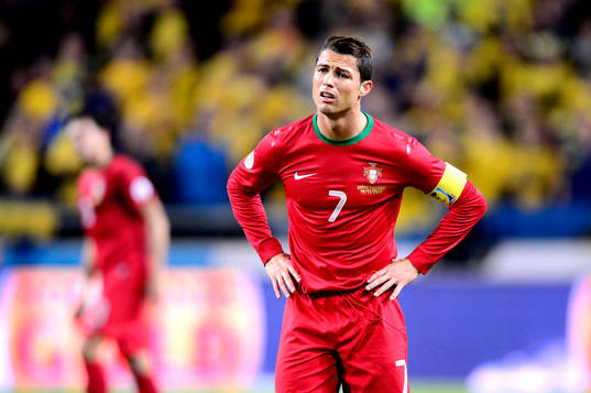 Portugals Cristiano Ronaldo deppar