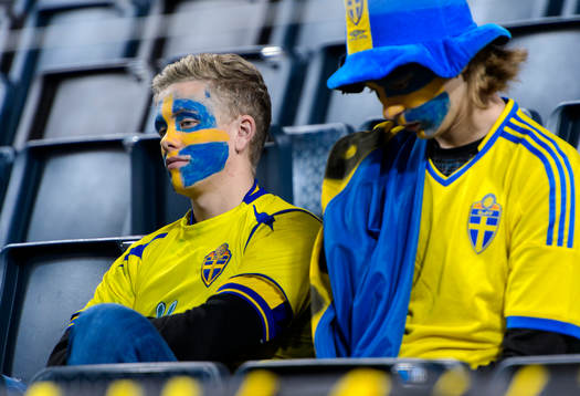 Svenska supportrar deppar