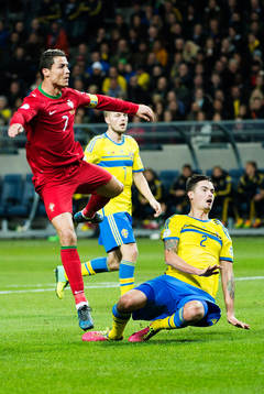 Cristiano Ronaldo och Mikael Lustig
