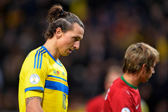 Sveriges Zlatan Ibrahimovic deppar