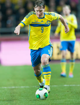Sveriges Kim Källström i VM-kvalet mellan Sverige och