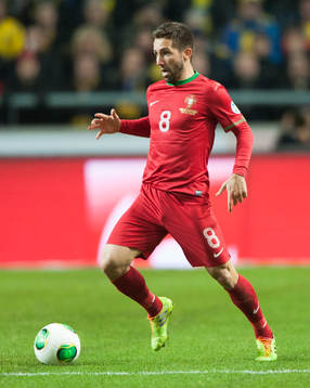 Portugals Joao Moutinho i VM-kvalet mellan Sverige och