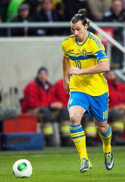 Zlatan Ibrahimovic i VM-kvalet mellan Sverige och Portugal