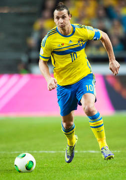 Zlatan Ibrahimovic i VM-kvalet mellan Sverige och Portugal