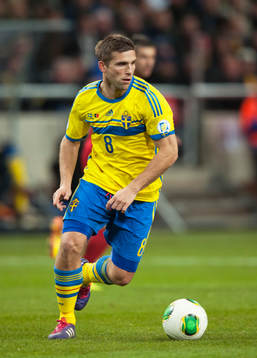 Anders Svensson i VM-kvalet mellan Sverige och Portugal i